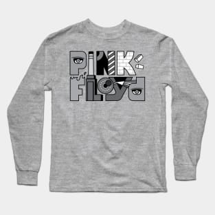 Pink Floyd Albums Logo B&W Long Sleeve T-Shirt